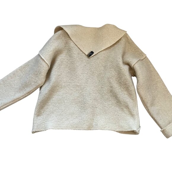 Vintage I.B. Diffusion Wool Mohair Blend Beige Cardigan Sweater With Shawl Colla - Picture 9 of 9